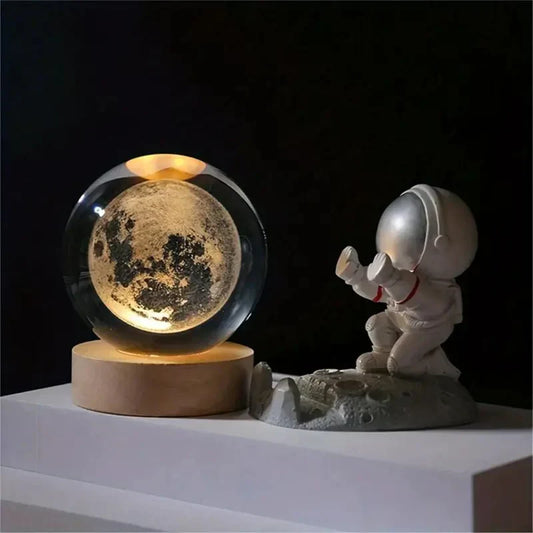 3D Crystal Enchant Your Space with the Radiance of the Crystal Ball Lamp
