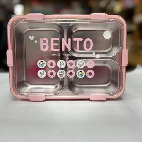 Personalized Stainless Steel Bento Lunch Box (3 Grid)