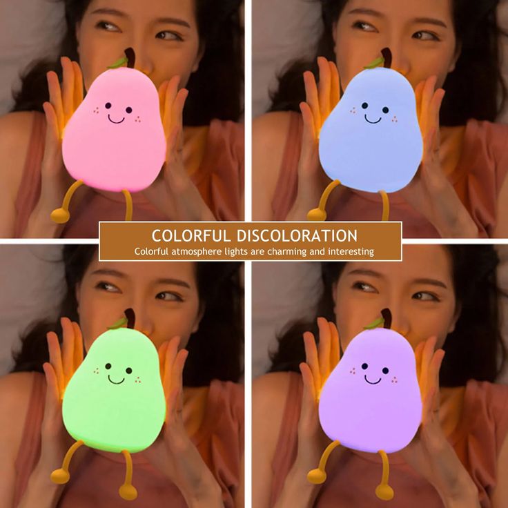 Cute Silicone Pear LED Night Lamp