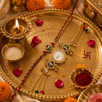 Rakhi for Brother | Premium Designer Rakhi with Elegant Bracelet Watch