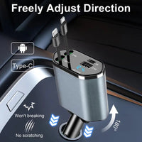 PowerGlide Car Charger 4 in 1 [2025 Ultra-Compact]