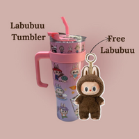 Labubuu Stainless Steel Tumbler with Free Labubuu Doll – 1200ml | Blind Box Edition