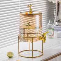 Reindeer Crown Glass Beverage Dispenser