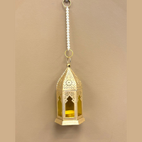 Moroccan-Style Hanging Lanterns Set of 4