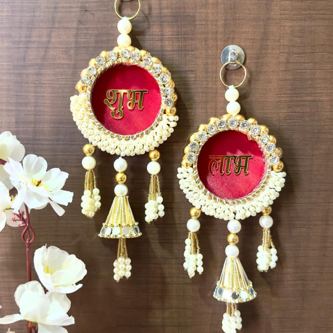 Royal Red Velvet “Shubh Labh” Hanging