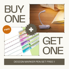 Reading Light Book Lamp for Book Reading ( Design Marker Pen Set FREE )