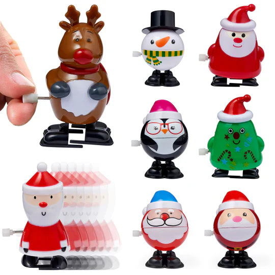 Cute Twistable Spring Santa & Snowman Set  ( SET OF 6)