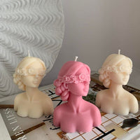 GIRL HUMAN FACE CANDLE 9 PACK OF 3 )