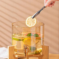 Reindeer Crown Glass Beverage Dispenser