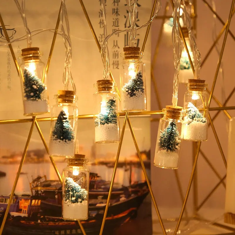 Christmas Wishing Bottle String Lights