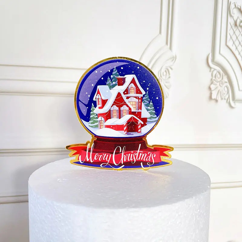 Merry Christmas Cake Topper Cake Decoration ( PACK OF 5 )