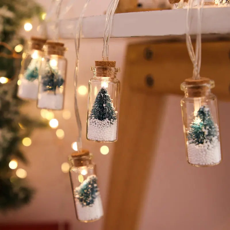 Christmas Wishing Bottle String Lights