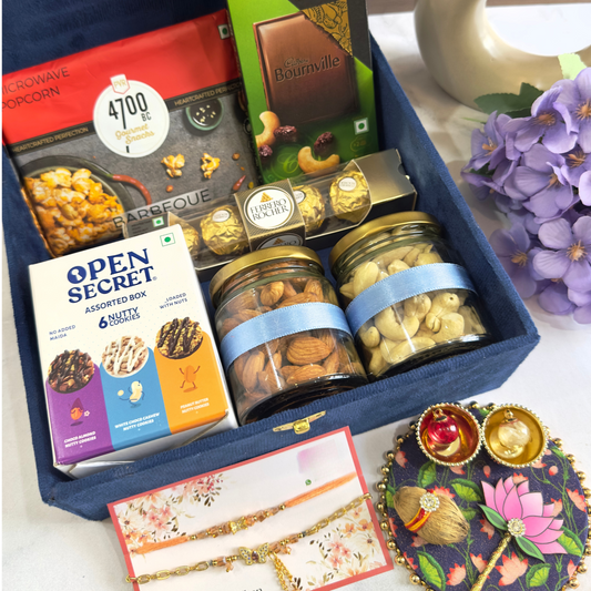 Festive Rakhi Delight Hamper – Sweet Treats & Heartfelt Bonds