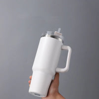 Stainless Steel Tumbler with Straw – Matte Finish & Insulated 1.2L