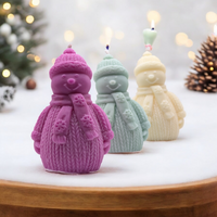 Snowman candle for christmas gifts -pack of 3