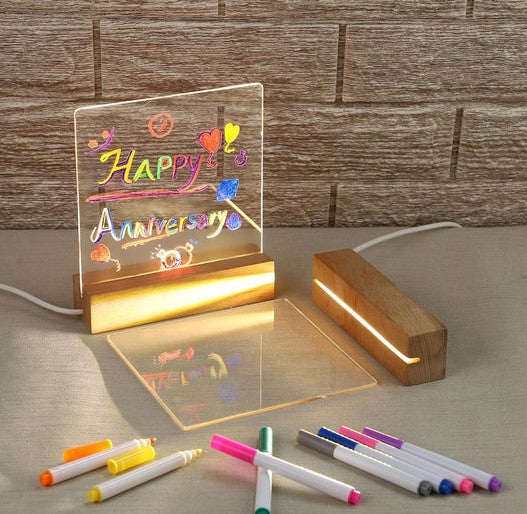 Luminious 3D Acrylic Writing DIY Board