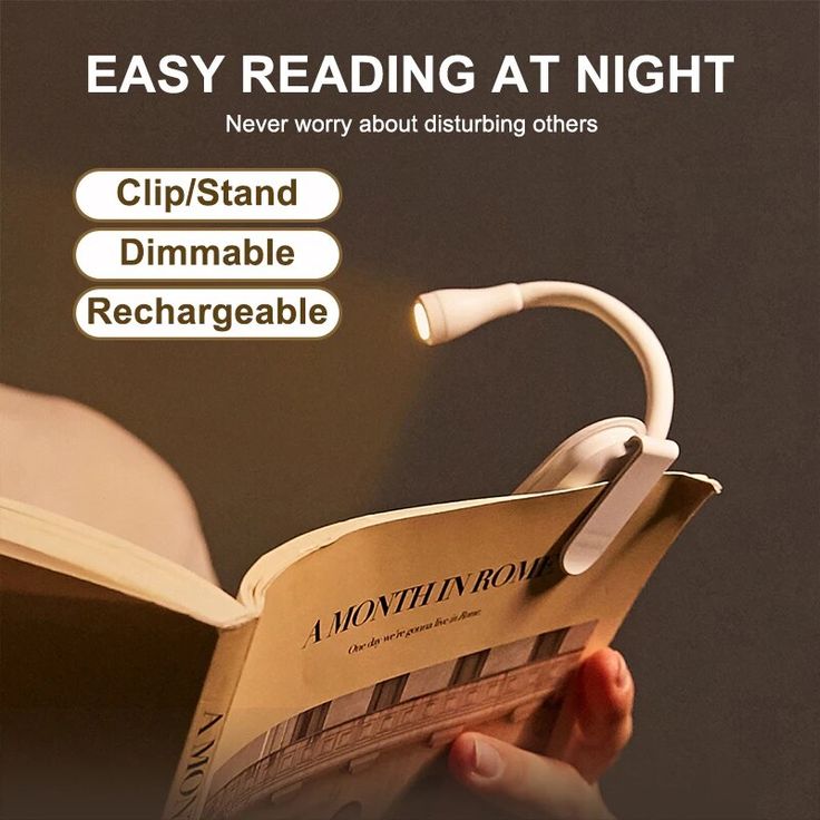 Reading Light Book Lamp for Book Reading ( Design Marker Pen Set FREE )