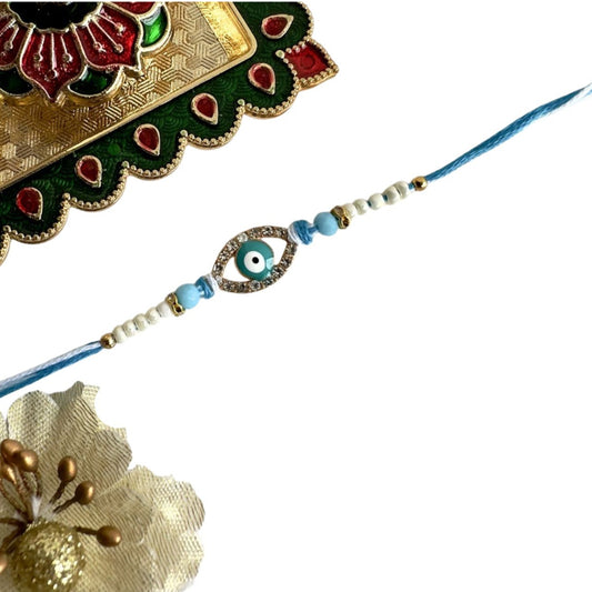 Delicate Evil Eye Rakhi – For the Gentle Hearted