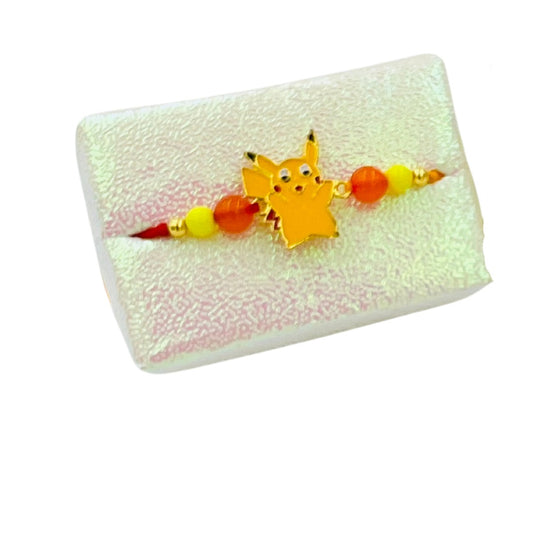 Pikachu Rakhi for Kids – Fun & Vibrant Beaded Design