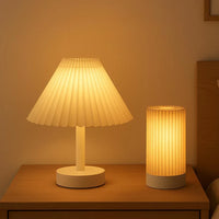 Pleated LED Table Lamp | 3 Light Modes