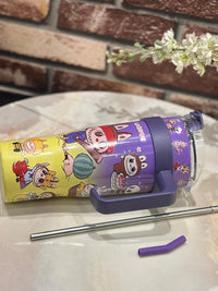 LABUBUU Cartoon Tumblers with Straw – 1200ml Cute & Cool(Random Design)