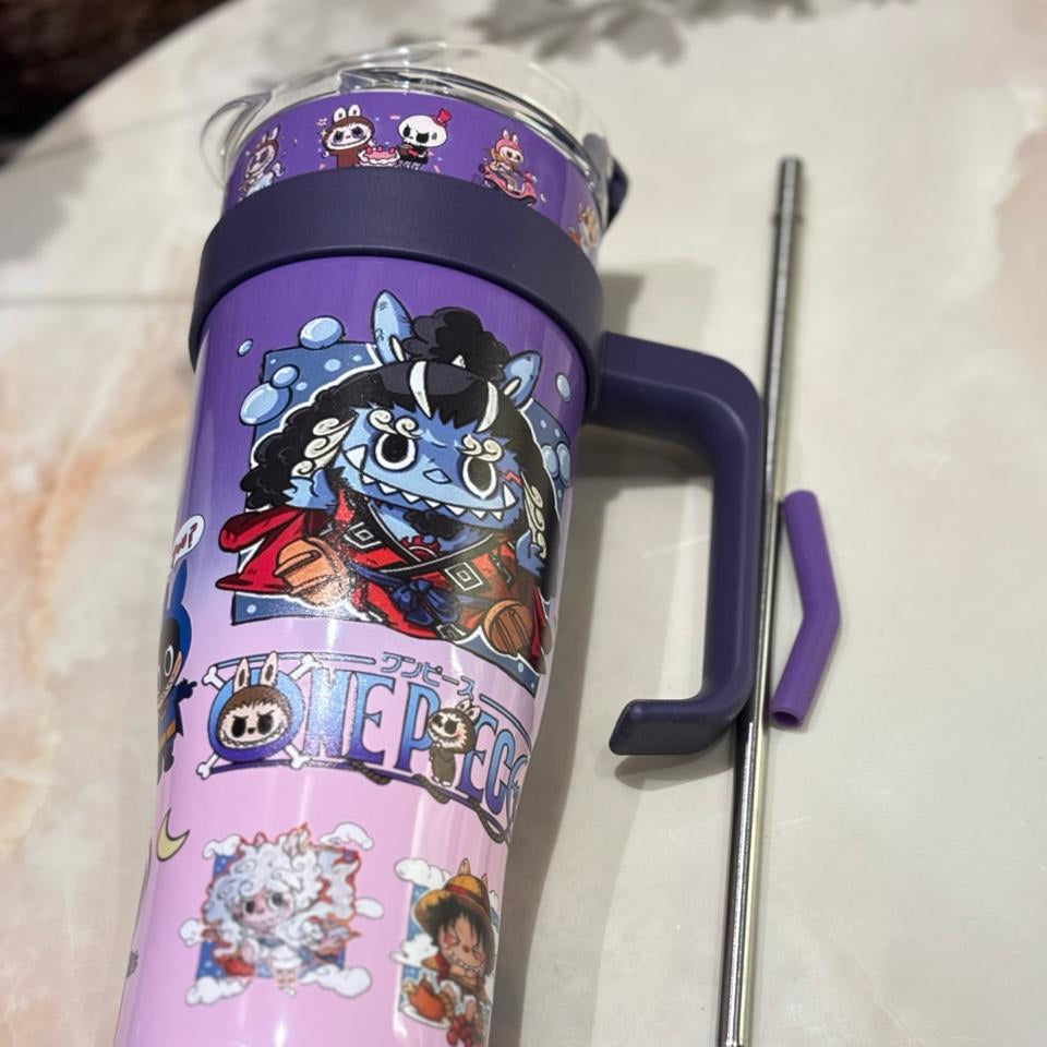 Labubuu Stainless Steel Tumbler with Free Labubuu Doll – 1200ml | Blind Box Edition