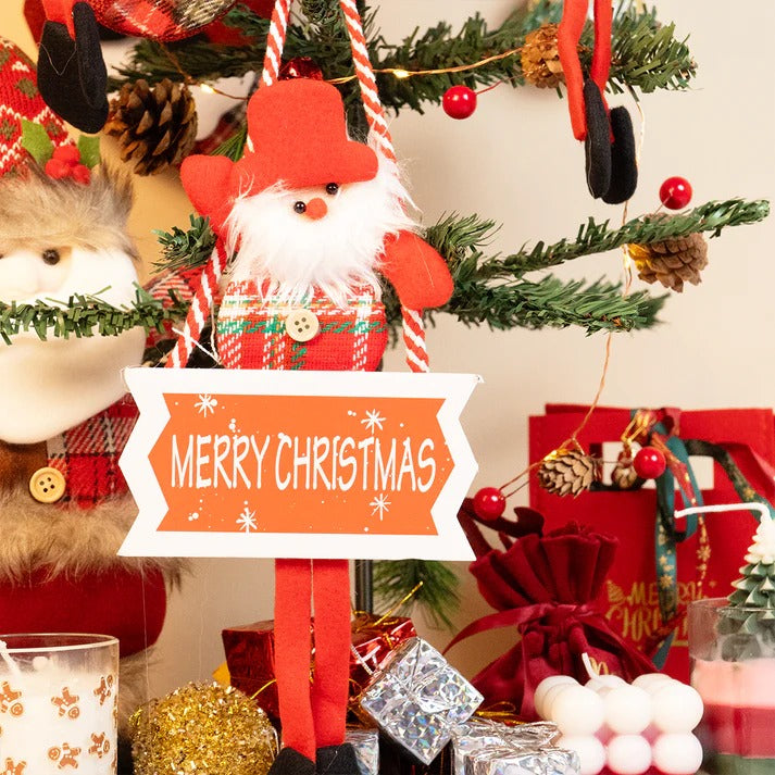 Merry Christmas Hanging Santa Decoration