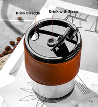 Personalized Leather glass tumbler
