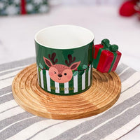 Christmas Themed Mug With Gift Box Handle - Assorted - Single Piece