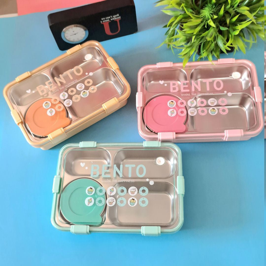 Personalized Stainless Steel Bento Lunch Box (3 Grid)