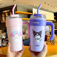 Personalized Cartoon Design Straw Kuromi Mug ( pack of 1 )