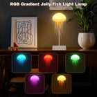Jellyfish Lamp, Voice Control Jellyfish Lamp with Dancing Legs, RGB Gradient Jellyfish Bedside Lamp, Rechargeable Jellyfish Table Lamp with Touch Sensor, Christmas Gifts (Hanging + Base)