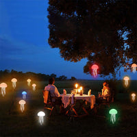 Jellyfish Lamp, Voice Control Jellyfish Lamp with Dancing Legs, RGB Gradient Jellyfish Bedside Lamp, Rechargeable Jellyfish Table Lamp with Touch Sensor, Christmas Gifts (Hanging + Base)