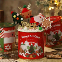 Santa Claus Christmas Candy Round Box