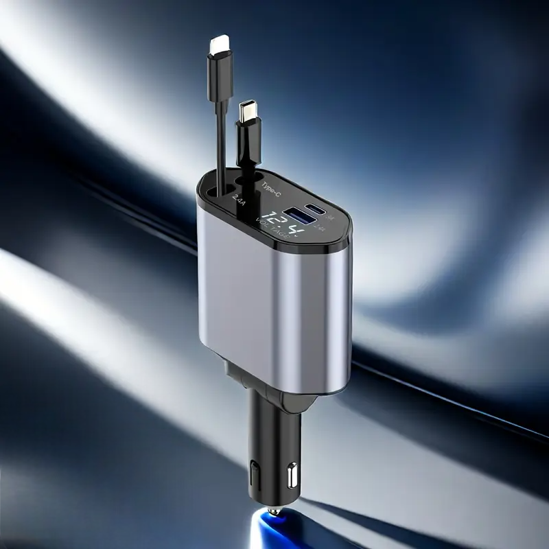 PowerGlide Car Charger 4 in 1 [2025 Ultra-Compact]