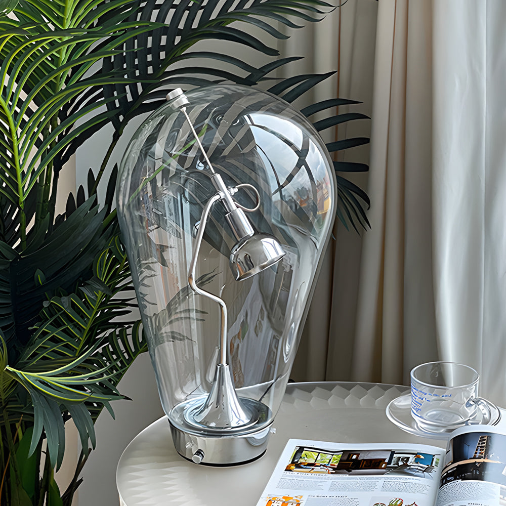 Industrial Magnet Control Glass Table Lamp