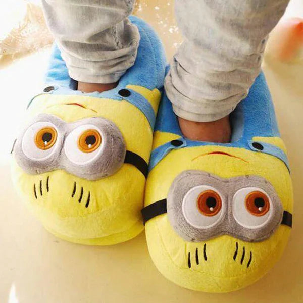 Minions Plush Non Slip Winter Slippers (Universal Size)