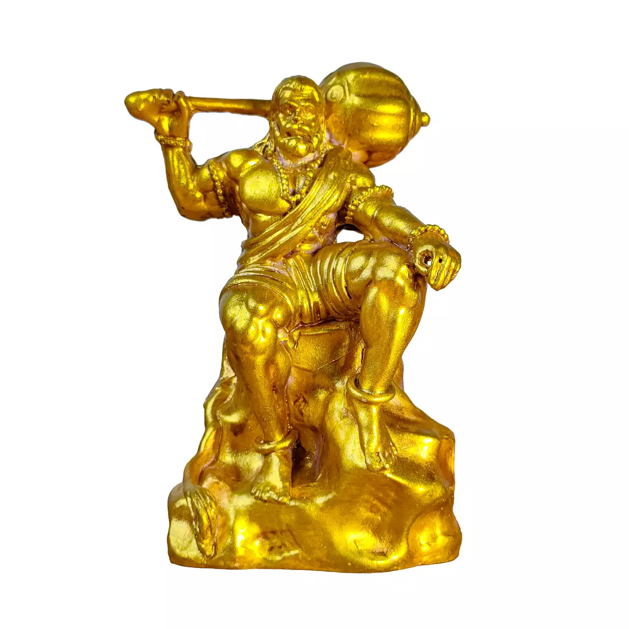 Premium Bahubali Hanuman Idol Sitting on Mountain, Home Decor Hanuman Murti