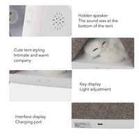 Cute Cat House in Tent Shape Lamp Night Light with Wireless Bluetooth Speaker for Bedroom, Home,  office, Party, Room décor,  Valentine,  Birthday Gifts etc.