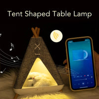 Cute Cat House in Tent Shape Lamp Night Light with Wireless Bluetooth Speaker for Bedroom, Home,  office, Party, Room décor,  Valentine,  Birthday Gifts etc.