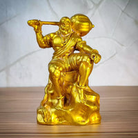 Premium Bahubali Hanuman Idol Sitting on Mountain, Home Decor Hanuman Murti