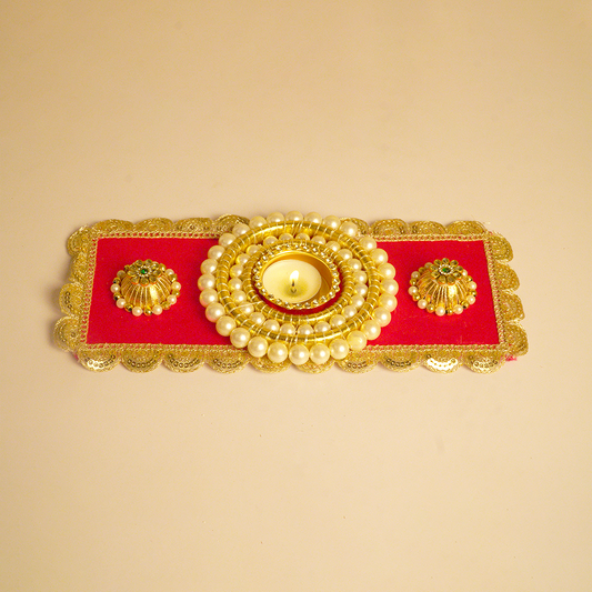 Royal Pearl & Sequin Single Tealight Holder