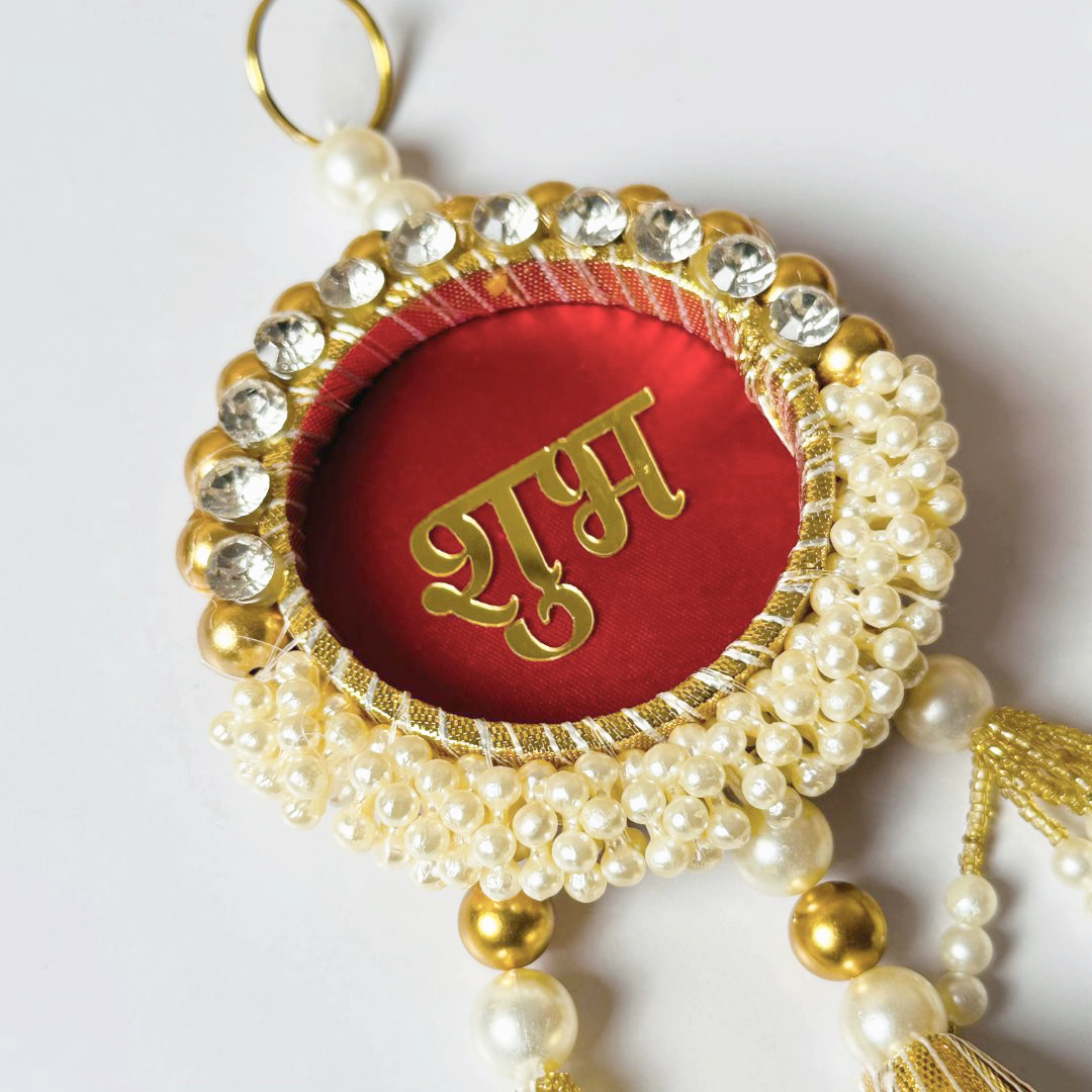 Royal Red Velvet “Shubh Labh” Hanging