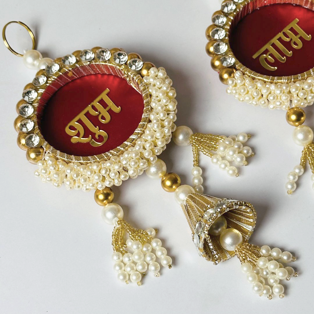 Royal Red Velvet “Shubh Labh” Hanging