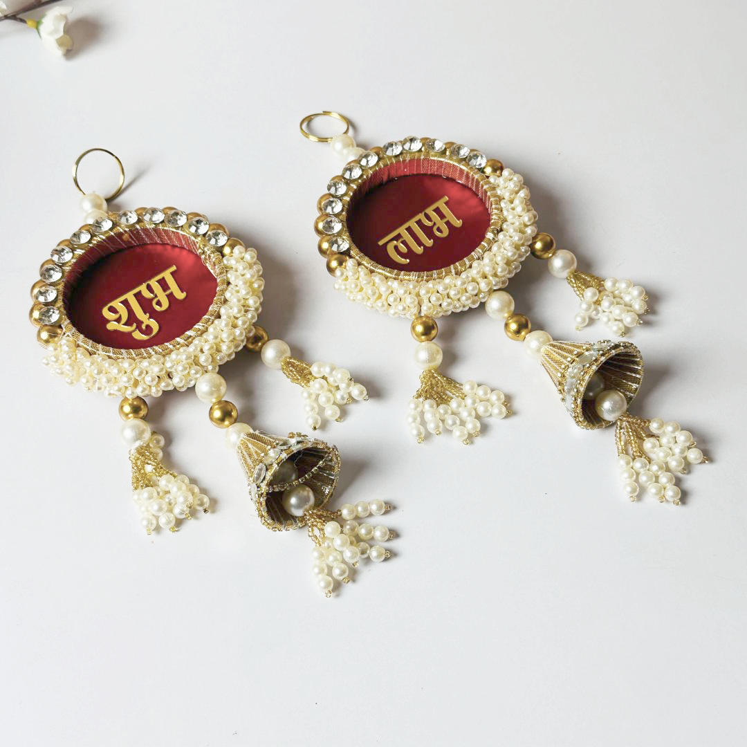 Royal Red Velvet “Shubh Labh” Hanging