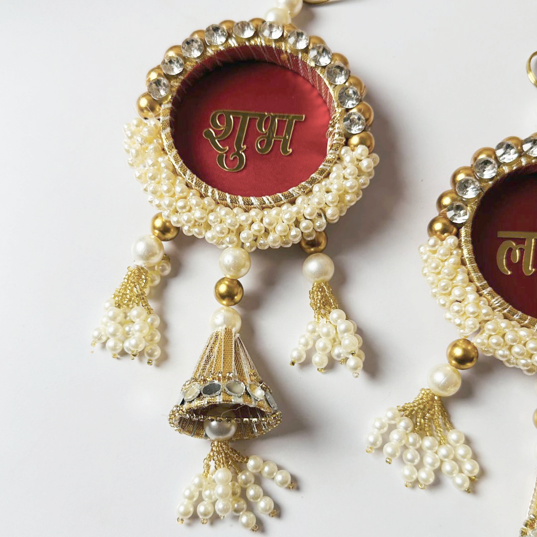 Royal Red Velvet “Shubh Labh” Hanging